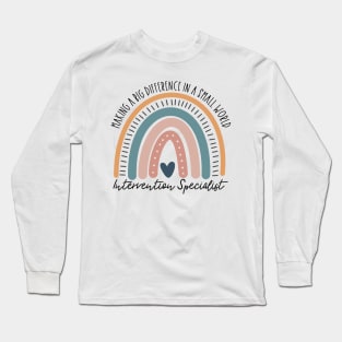 Intervention Specialist Boho Rainbow Long Sleeve T-Shirt